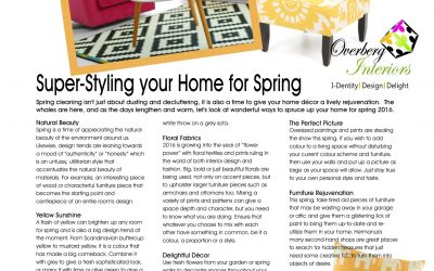 Super-Styling your Home for Spring
