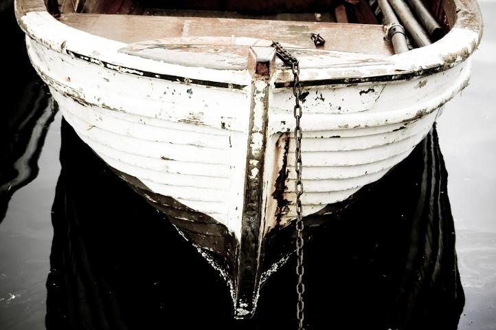 Black and White Boat Print