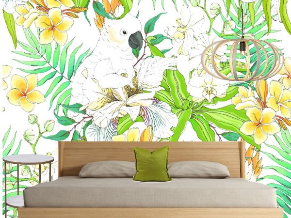 Tropical Parrot Wallpaper - Overberg Interiors