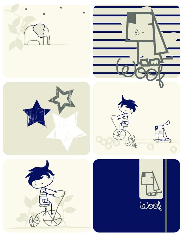 Blue Boys Room - Print or Wallpaper